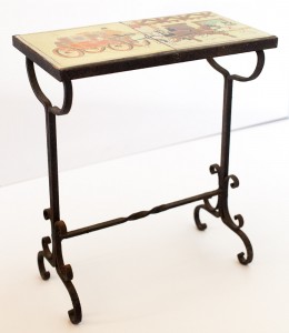 Horse Carriage Wrought Iron Table by D. & M.