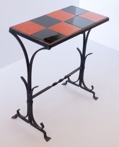 Checkered Wrought Iron Table